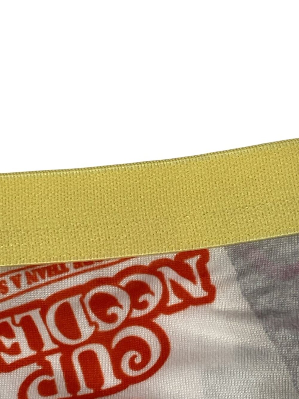 Nissin Cup Noodles Women's Boyshorts S Gray & Yellow Novelty Graphic - Picture 3 of 6